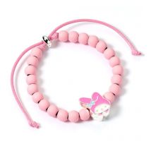 Hello Kitty - Bracelet Perles Roses Avec Breloque My Melody 21 Cm - Divers