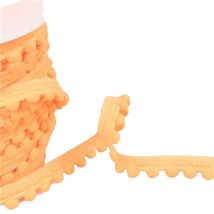Bobine 25m Élastique À Pompons Orange Fluo 13mm - MyMercerie