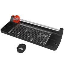 Acropaq Massicot A4 12 Feuilles- Coupe Papier En 4 Patrons (coupes Droits, Ondulés, Pliés Et Perforés)- Arrondisseur De Coins- Pliable - Acropaq