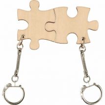 Porte-clés En Bois À Décorer - Puzzle - Artemio