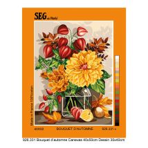 Canevas Antique Bouquet D'Automne 40x50cm - SEG