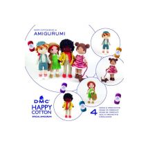 Livre Happy Cotton Book 19 – Les Amis De Dmc - 4 Amigurumis À Crocheter - Créations Tendres & Ludiques Blanc