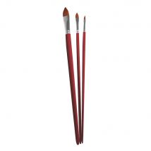 Set De Pinceaux art Assortis, Fsc 100, Synthétique, Tige Longue, 3 Pces - Rayher