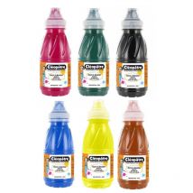 Lot De 6 Flacons Encre À Dessiner Cléopâtre 250 Ml Assortiment - Cléopatre