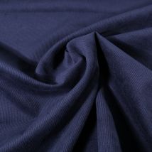 Tissu Velours Milleraies Uni Bleu Marine - Au Mètre - Craftine