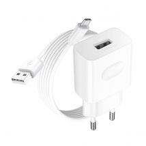 Huawei Chargeur Secteur Usb 1a Avec Câble Usb-a Vers Micro-usb 1m Blanc