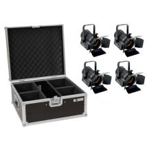 Eurolite Set 4x Led Tha-20pc Trc Theatre-spot Bk + Boitier - Eurolite