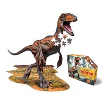 I Am Puzzle Jr.: Raptor 78,74x83.82cm, 100pcs, En Boîte 29.21x24.13x7.62cm, Madd Capp Puzzle, 5+