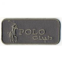 Ecusson Polo Club Gris Thermocollant 7cmx3cm - My mercerie