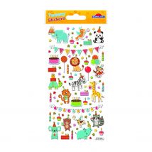 Autocollants Réutilisables - Relief 3d - Anniversaire & Animaux - Global Gift