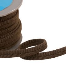 Double Cordon Fils 10mm Marron Foncé Au Mètre - My mercerie