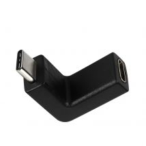 Adaptateur Usb-c Femelle Vers Usb-c Mâle Coudé 90° Ultra-compact Noir - Avizar
