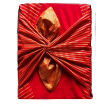 Papier Cadeau Réutilisable Emballage Furoshiki Coton Recyclé : La Poule Aux Œufs D'Or Rouge Coquelicot(taille L) 85x85 Cm Collection Monochrome - 