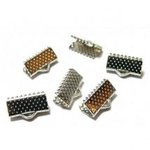 30 Embouts Pinces Attache Rubans Metal Argente 13 X 7 Mm - Creation Bijoux Perles - La boutique de Karine