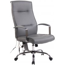 Chaise De Bureau Portland En Simili Cuir Avec Fonction Massage Gris - Ovegna