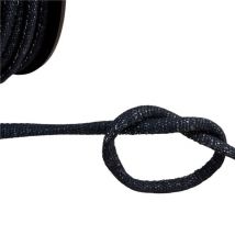 Bobine 25m Cordon Tresse Métallisé Bleu Marine/argent 6mm - My mercerie