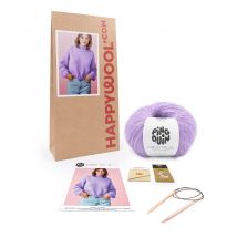 Kit Tricot Pull Femme Marguerite Parme 42/44 - Pingouin