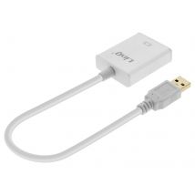 Câble Usb 3.0 Vers Hdmi Femelle Adaptateur Vidéo Full Hd Argent - Linq