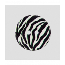 Bouton Coco Imprimé Zébre 2 Trous 30mm - Prym Blanc