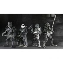 Universal Monsters X Teenage Mutant Ninja Turtles - Pack 4 Figurines Turtles Black & White 18 Cm - Neca