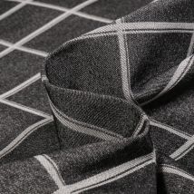 Tissu Bengaline Jacquard Lexi Sur Fond Noir - Au Mètre - Craftine