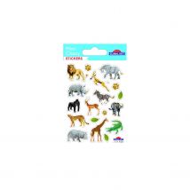 Autocollants - Animaux De La Savane - 1,8 Cm - Global Gift