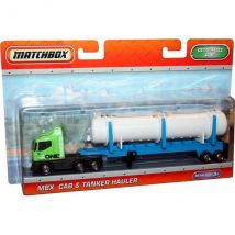 Camion Citerne Vert Et Bleu : Mbx Cab Et Tanker Hauler - Matchbox - Mattel - V2556 - Matchbox