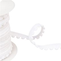 Bobine 25m Élastique À Pompons Blanc 13mm - MyMercerie