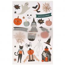 Set De 2 Planches De Tatouages Halloween - Meri Meri