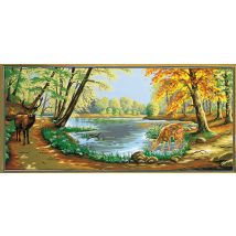 Canevas Pénélope Antique En Forêt 65x130cm - Margot