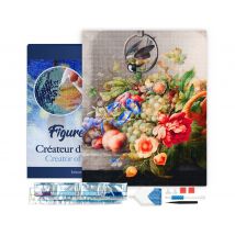 Diamond Painting Broderie Diamant Figured’art 40x50cm Toile Tendue Sur Châssis En Bois - Diamants Carrés - Fleurs Et Fruits Herman Henstenburgh - 