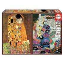 Puzzle 2 X 1000 Pcs – Le Baiser + La Vierge – Gustav Klimt - Educa Borras