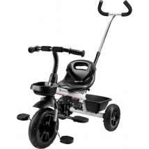 Tricycle Évolutif Hypermotion, Tricycle Bébé De 1 À 5 Ans - Poussoir Réglable, Démontable Couplé Avec Guidon, Ceinture Sécurité, Roues Pompées Larges