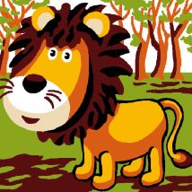 Kit Canevas Soudan Léo Le Lion 25x25 Cm - LUC
