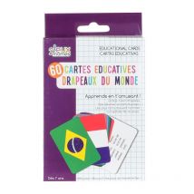 Jeu Éducatif - Cartes - Drapeaux Et Pays Du Monde - Dès 7 Ans - 60 Cartes - Jeux 2 Mômes