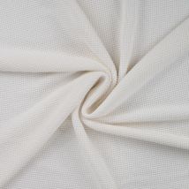 Tissu Maille Aspect Point Mousse Uni Blanc - Au Mètre - Craftine