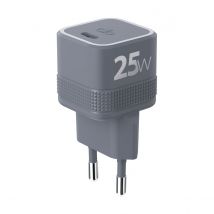 Force Power Chargeur Secteur Usb-c 25w Power Delivery Modèle Cube Ultra-compact Gris