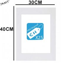 Lot De 25 Passe Partout 30x40cm Blanc (20x30cm) - Aedes