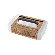 Boîte De Rangement Empilable Avec Poignée - Organisation Et Praticité Pour Vos Fournitures De Couture - 25 X 16 X 7 Cm - Milward Transparent