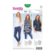 Patron Burda 6849 Chemisier Du 32 Au 42 Taille N°fr 32-42