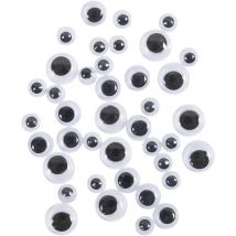 Yeux Mobiles, D 6+8+10 Mm, 40 Ass./ 1 Pq. - CC Hobby