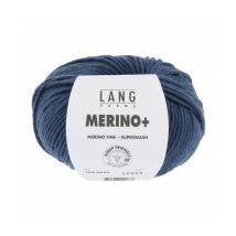 Pelote De Laine À Tricoter Merino + (plus) - Lang Yarns Bleu (034)