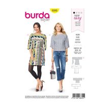 Patron Burda 6345 - Robe Et Tee-shirt Pour Femmes De 36 À 46 Taille N°fr 36-46