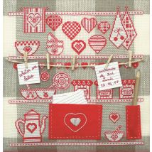 Kit Point Comptés La Cuisine Que J'Aime 40 X 40 Cm - Marie Coeur