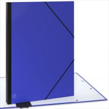 Carton À Dessin A2, B2, A3, A4- 52 X 72 Cm- 2 Fermetures Élastiques- Dos Extensible- Carton Renforcé- Ecologique Fsc- Bleu- Acropaq - Acropaq