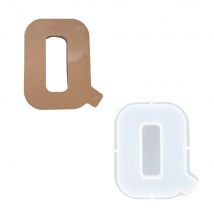 Moule En Silicone 13cm X 15,5cm X 3,5cm - Lettre Q - Jesmonite