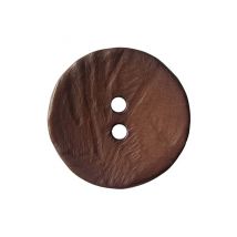 Bouton Rond Imitation Bois 2 Trous 40mm X 1 - Union Knopf Brun Fonce Marron - Prym Union Knopf