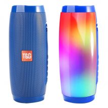 Enceinte Bluetooth Portable Lumineuse Autonomie 3h Puissance 10w Micro Sd Fm Bleu Yonis - Yonis