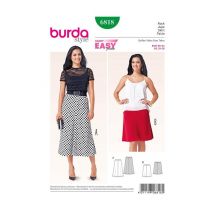 Patron Burda 6818 Jupe Du 36 Au 54 Taille N°fr 36-54