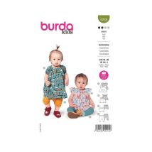 Patron Burda 9239 - Ensemble Robe Avec Manches Bouffantes Et Blouse Avec Petites Manches À Ailettes Du 56 A Taille N°1 Mois-36 Mois